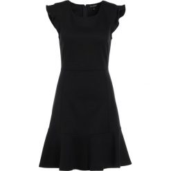 Emporio Armani Sukienka z dżerseju black. Czarne sukienki z falbanami Emporio Armani, z bawełny. W wyprzedaży za 524,50 zł.