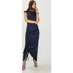 Answear - Sukienka Nomad. Szare długie sukienki marki ANSWEAR, na co dzień, l, z poliesteru, casualowe, z okrągłym kołnierzem, dopasowane. W wyprzedaży za 114,90 zł.