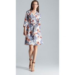 Sukienka kopertowa elegancka - m. Sukienki damskie e-margeritka.pl, do pracy, m, w paski, z elastanu, eleganckie, bez kołnierzyka, z długim rękawem, długie, midi, dopasowane. Za 179,99 zł.