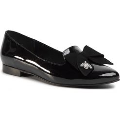 Lordsy KARINO - 3297/090 Czarny Lakier. Czarne półbuty damskie Karino, ze skóry, bez obcasa, na płaskiej podeszwie. Za 279,00 zł.