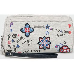 Desigual - Portfel. Szare portfele damskie Desigual, bez wzorów, ze skóry ekologicznej. Za 249,90 zł.