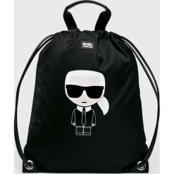 Karl Lagerfeld - Plecak. Czarne plecaki damskie KARL LAGERFELD, bez wzorów, ze skóry. Za 579,90 zł.