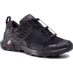 Buty SALOMON - X Raise Gtx GORE-TEX 409737 27 M0 Black/Black/Phantom. Czarne trapery męskie Salomon, ze skóry ekologicznej, bez zapięcia, wspinaczkowe, gore-tex. Za 569,00 zł.
