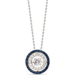 RABAT Wisiorek Białe Złoto - złoto białe 585, Brylant 0,08ct. Białe łańcuszki męskie W.KRUK, złote. W wyprzedaży za 1790,00 zł.
