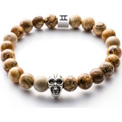 Bransoletki damskie: Bransoletka Gemini Classic Skull Beige C7-G