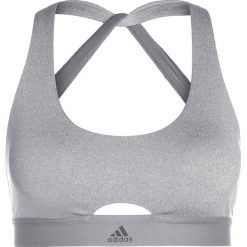 Biustonosze sportowe: adidas Performance ALL ME Biustonosz sportowy mid grey heather