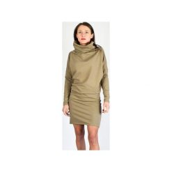 KATIA - XS - 4XL _ z golfem sukienka dresowa. Brązowe sukienki damskie Collibri, na co dzień, xl, bez wzorów, z dresówki, biznesowe, z golfem, z długim rękawem, długie, ołówkowe. Za 189,00 zł.