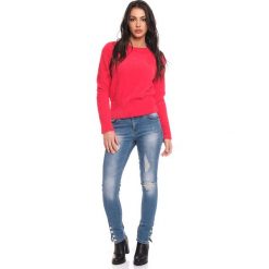 Sweter "Luise" w kolorze czerwonym. Czerwone swetry damskie Scarlet Jones, s, bez wzorów, bez rękawów, bez kaptura. W wyprzedaży za 169,95 zł.