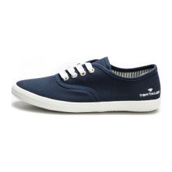 Trampki damskie slip on: Tom Tailor Tenisówki Damskie 36 Ciemnoniebieski
