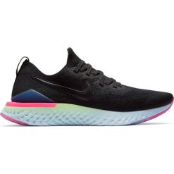 Buty Nike Epic React Flyknit 2 M Grafitowo-Czarne. Szare buty sportowe męskie Nike, z materiału, bez zapięcia, do biegania. Za 499,99 zł.