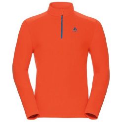 Bluzy męskie: Odlo Bluza męska Midlayer 1/2 zip LE TOUR pomarańczowa r. L (222012)