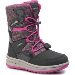 Śniegowce GEOX - J Roby G.B Wpf A J942UA 050FU C9325 S Dk Grey/Fuchsia. Szare śniegowce dziewczęce Geox, bez zapięcia. W wyprzedaży za 199,00 zł.