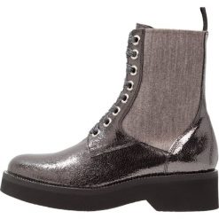 Botki damskie: MA&LO Botki na platformie black dessert/ferro