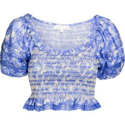 Top LOVESHACKFANCY MOLLY. Niebieskie topy damskie LoveShackFancy, bez wzorów, z bawełny, z okrągłym kołnierzem. W wyprzedaży za 1138,00 zł.