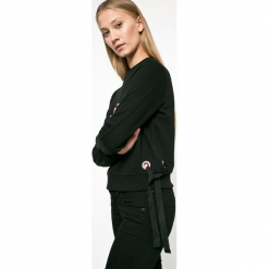 Tally Weijl - Bluza. Czarne bluzy rozpinane damskie TALLY WEIJL, l, z bawełny, bez kaptura. W wyprzedaży za 39,90 zł.
