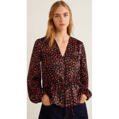 Mango - Bluzka Camelio. Brązowe bluzki asymetryczne Mango, l, z materiału, casualowe, z krótkim rękawem. Za 139,90 zł.