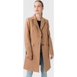 Tommy Hilfiger Essential Płaszcz Brązowy. Pomarańczowe kurtki damskie TOMMY HILFIGER, na wiosnę, bez wzorów, z wełny. Za 1377,95 zł.