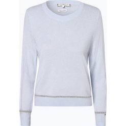 Tommy Hilfiger - Sweter damski z dodatkiem kaszmiru, szary. Szare swetry klasyczne damskie TOMMY HILFIGER, l, z kaszmiru, z kontrastowym kołnierzykiem. Za 599,95 zł.