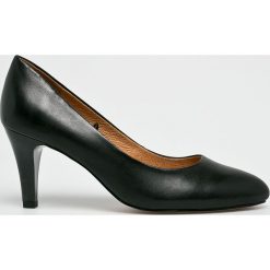 Caprice - Czółenka. Czarne buty ślubne damskie marki Caprice, ze skóry ekologicznej, na obcasie. W wyprzedaży za 199,90 zł.