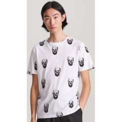 T-shirt z bawełny organicznej - Biały. Białe t-shirty damskie Reserved, s, z bawełny. Za 24,99 zł.