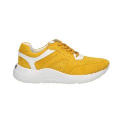Caprice Zamszowe adidasy Wide fit żółty female żółty 38. Żółte sneakersy damskie Caprice, ze skóry. Za 349,00 zł.