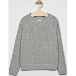 Roxy - Bluza dziecięca 128-168 cm. Szare bluzy dziewczęce Roxy, bez wzorów, z bawełny, bez rękawów, bez kaptura. W wyprzedaży za 99,90 zł.