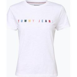Tommy Jeans - T-shirt damski, czarny. Szare t-shirty damskie marki Tommy Jeans, l, z dzianiny, z podwyższonym stanem, dopasowane. Za 129,95 zł.