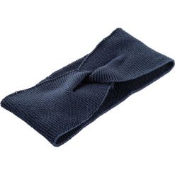 Opaska na czoło bonprix ciemnoniebieski. Niebieskie rękawiczki damskie bonprix, bez wzorów. Za 29,99 zł.