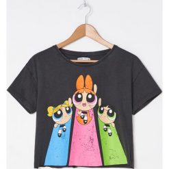 Koszulka The Powerpuff Girls - Szary. Szare koszulki damskie House, s, bez wzorów, bez kołnierzyka, bez rękawów. Za 39,99 zł.