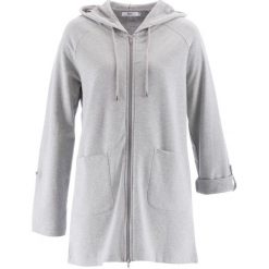 Długa bluza rozpinana, długi rękaw bonprix jasnoszary melanż. Szare bluzy rozpinane damskie bonprix, melanż, z długim rękawem, długie. Za 89,99 zł.