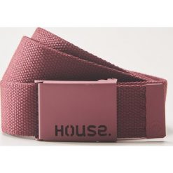 Pasek parciany - Bordowy. Czerwone paski męskie marki House, w paski. W wyprzedaży za 9,99 zł.