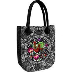 Torebka "City" w kolorze antracytowym ze wzorem - (S)35 x (W)42 x (G)10 cm. Szare torebki klasyczne damskie Bertoni, z materiału. W wyprzedaży za 59,95 zł.