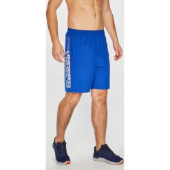 Under Armour - Szorty. Niebieskie spodenki sportowe męskie Under Armour, m, z nadrukiem, z poliesteru, sportowe. W wyprzedaży za 89,90 zł.