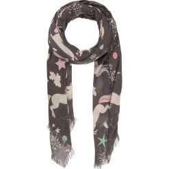 Chusty damskie: Chusta „Einhorn” w kolorze antracytowym ze wzorem – 140 x 140 cm