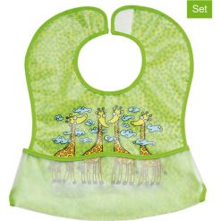 Śliniaki: 2-częściowy zestaw śliniaczków w kolorze zielonym – 35 x 22 cm
