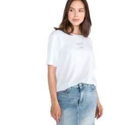Replay Koszulka Biały. Białe koszulki damskie Replay, m, z haftami, z bawełny, vintage, bez kołnierzyka, z krótkim rękawem. Za 257,95 zł.