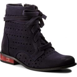 Botki CARINII - B4298 K59-000-000-C58. Niebieskie botki damskie skórzane Carinii. W wyprzedaży za 289,00 zł.