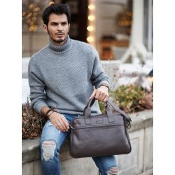 Torba ze skÓry naturalnej duŻa ronaldo. Torby męskie skórzane RONALDO, w paski, ze skóry, eleganckie. Za 258,90 zł.