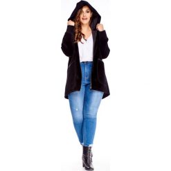 Kurtka z kapturem czarny. Czarne kurtki damskie Tagless, plus size, bez wzorów, z elastanu, z kapturem. Za 239,00 zł.