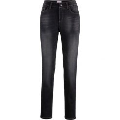 Dżinsy ocieplane z miękką spodnią stroną BOYFRIEND bonprix szary. Szare jeansy damskie bonprix. Za 109,99 zł.