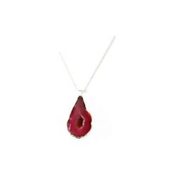 Colare Geoda Agatu złoto. Różowe naszyjniki damskie Brazi druse jewelry, na co dzień, z agatem, srebrne. Za 170,00 zł.