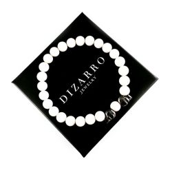 Bransoletka męska WHITE SKULLS. Białe bransoletki męskie DIZARRO, z kryształem, złote. Za 189,00 zł.