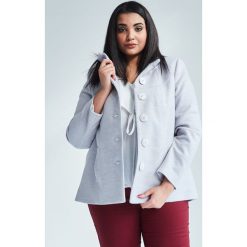 Szara elegancka kurtka płaszcz Vera OVERSIZE PLUS SIZE WIOSNA. Szare kurtki damskie Moda Size Plus Iwanek, na wiosnę, s, bez wzorów, z wełny, eleganckie, plus size. Za 269,00 zł.