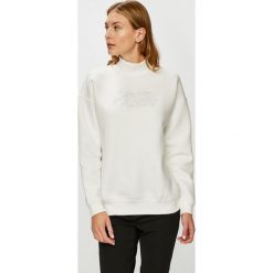 Review - Bluza. Białe bluzy damskie Review, s, z nadrukiem, z elastanu, bez rękawów, bez kaptura. W wyprzedaży za 89,90 zł.