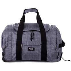 Torba w kolorze ciemnoszarym na kółkach - (S)53 x (W)30 x (G)32 cm. Szare torby podróżne z poliesteru. W wyprzedaży za 109,95 zł.