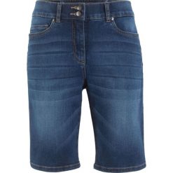 Szorty bermudy "push up" STRAIGHT bonprix niebieski "stone”. Niebieskie jeansy damskie bonprix, bez wzorów, z jeansu. Za 89,99 zł.