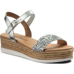 Sandały SERGIO BARDI - Carlazzo SS127304918KD 710. Szare klapki damskie marki Sergio Bardi, z aplikacjami, ze skóry, bez obcasa, na obcasie. W wyprzedaży za 159,00 zł.