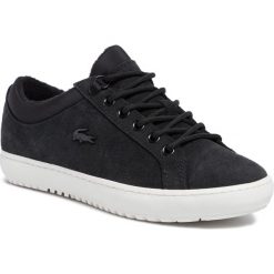 Sneakersy LACOSTE - Straightset Insulate 3191 Cfa 7-38CFA0008454 Blk/Off Wht. Czarne półbuty damskie Lacoste, ze skóry. W wyprzedaży za 349,00 zł.