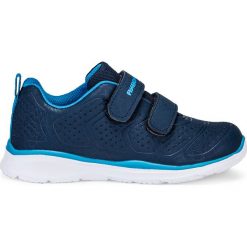BUTY DZIECIĘCE NA RZEP KT001 - GRANATOWE. Niebieskie buciki niemowlęce Inny, z materiału. Za 59,00 zł.
