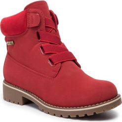 Trapery NELLI BLU - CS722-65 Red. Czerwone trapery damskie Nelli Blu, ze skóry ekologicznej, klasyczne, bez obcasa, bez zapięcia. Za 119,99 zł.